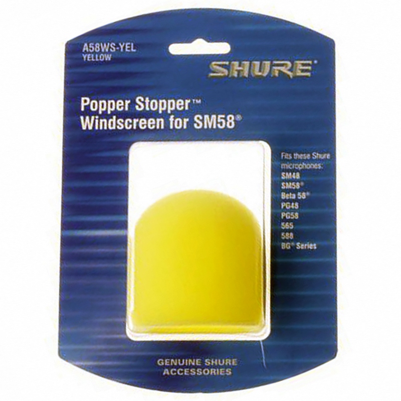 SHURE A58WS-YEL Ветрозащита для микрофона, цвет жёлтый