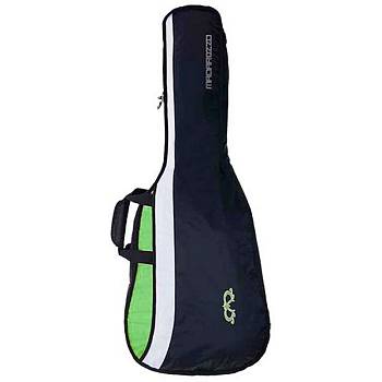 Madarozzo MA-G003-C3/BA чехол для классической гитары 3/4, утепленный, чёрный с зелёной отделкой